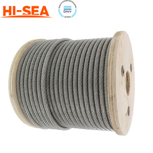 8×61FWS Galvanized Round-strand Steel Wire Rope for Shipping